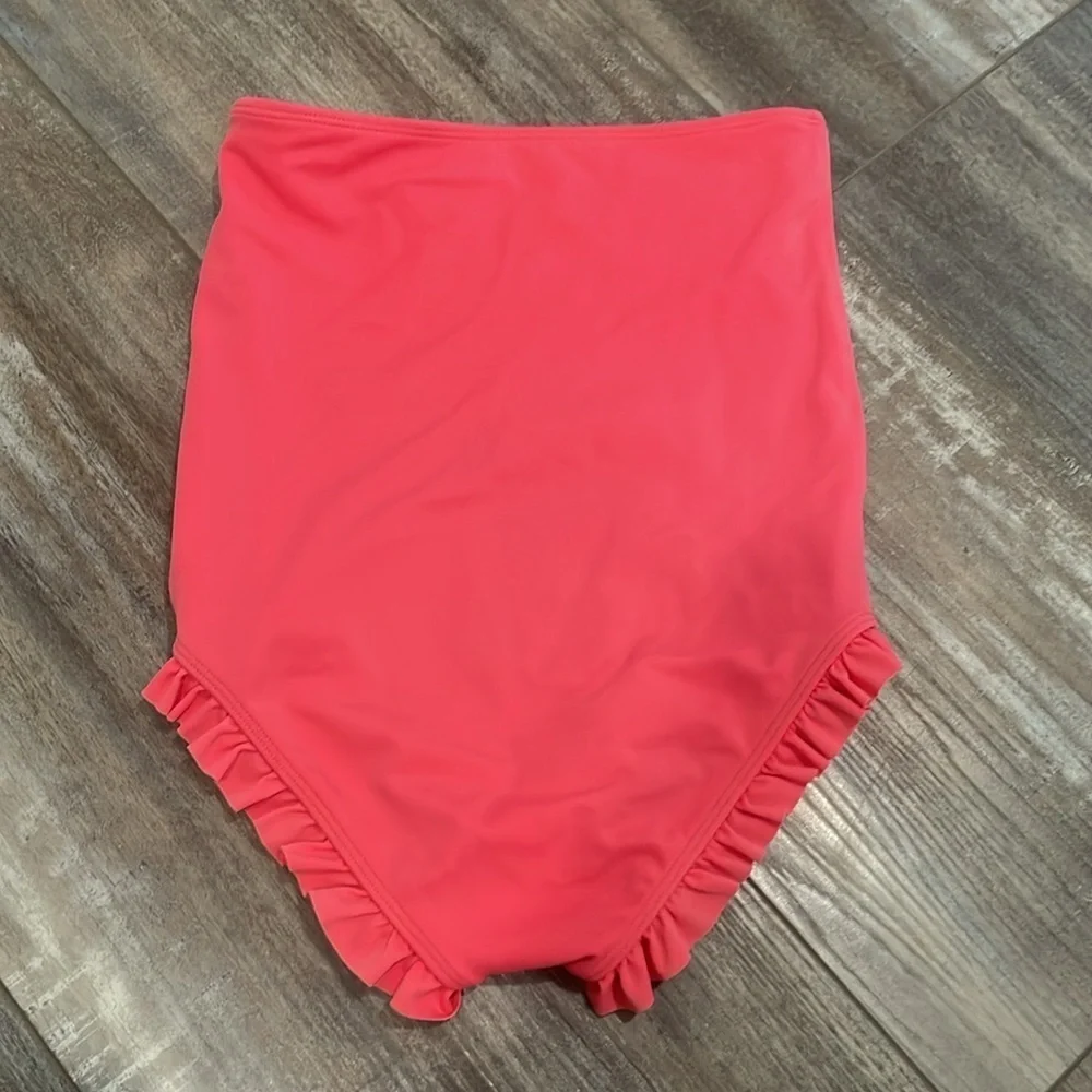 Girls Kortni Jeane Swim Bottoms Pink Watermelon Ruffle Trim size 10/11
